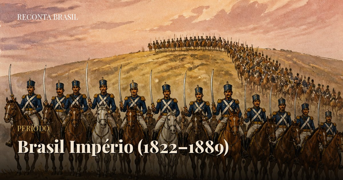 Ilustração de cavalaria do século XIX no pampa, durante a Revolução Farroupilha